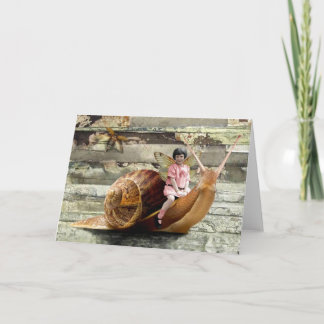 Snail Ride Greeting Card