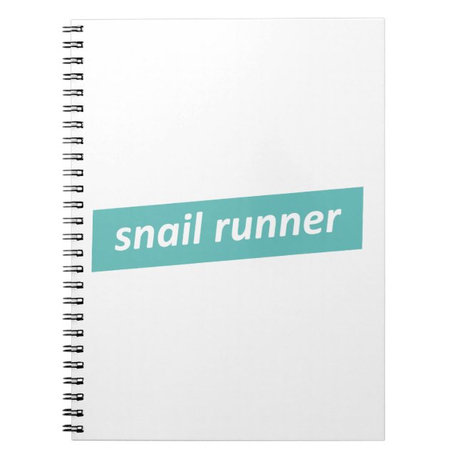 Snail Runner, Slow Runners Notebook (Front)