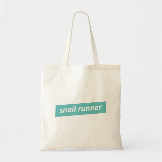 Snail Runner, Slow Runners Tote Bag (Front)