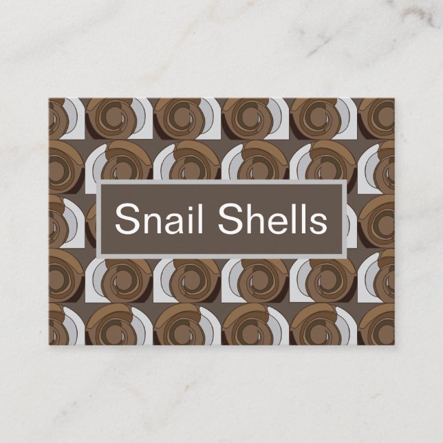 Snail Shells Abstract Pattern Business Card (Front)
