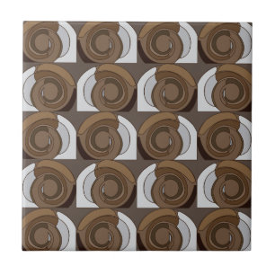 Snail Shells Abstract Pattern Ceramic Tile