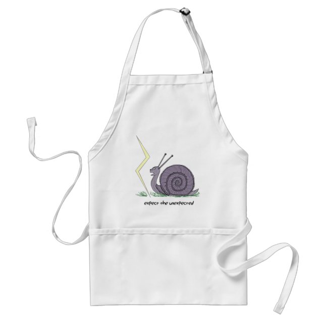 Snail Surprised Standard Apron (Front)