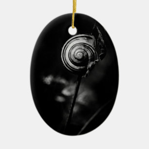 snail tail ceramic ornament