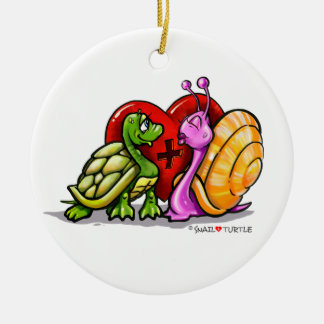 Snail + Turtle - LOVE - KISS - Ornament