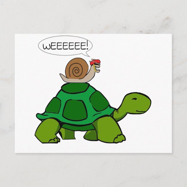 Snail & Turtle - Turbo Duo Postcard (Front)