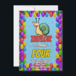 Snail Unique Personalised Birthday Invite Kids<br><div class="desc">🐌🎉 Step into the Magical World of Snails with Our Snail Birthday Party Invitations! 🌟🎂 Slow down and savour the moment as you prepare for a birthday celebration like no other! 🎈🎁 Our snail-themed invitations will transport your little one and their guests to a whimsical world filled with wonder and...</div>