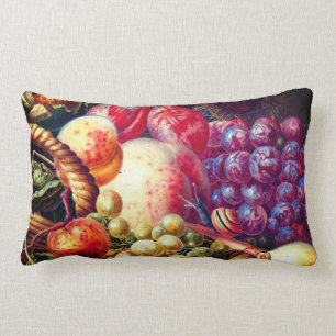 Snail Watching Fruit Still Life Lumbar Cushion