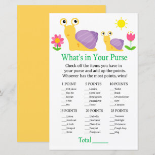 Snail What's in your purse game