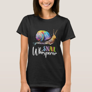 Snail Whisperer Cute Rainbow Snail In Rainbow Wate T-Shirt