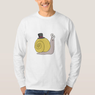 Snail With Hat Funny Animals For Kids T-Shirt