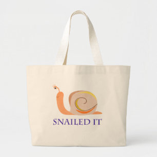 Snailed It Large Tote Bag