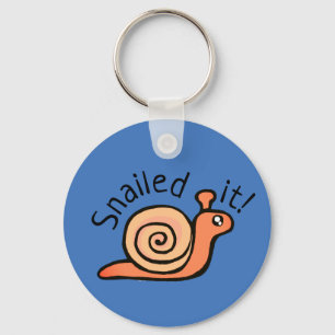 Snailed it (snail) key ring