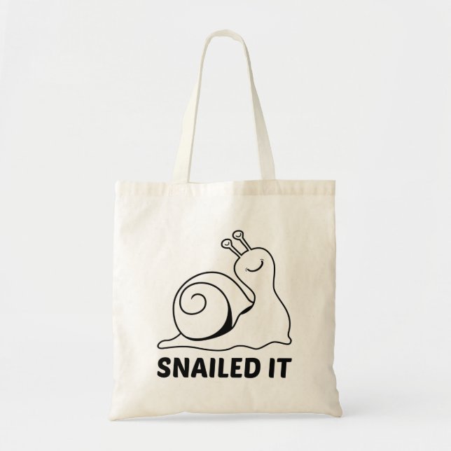 Snailed It Tote Bag (Front)