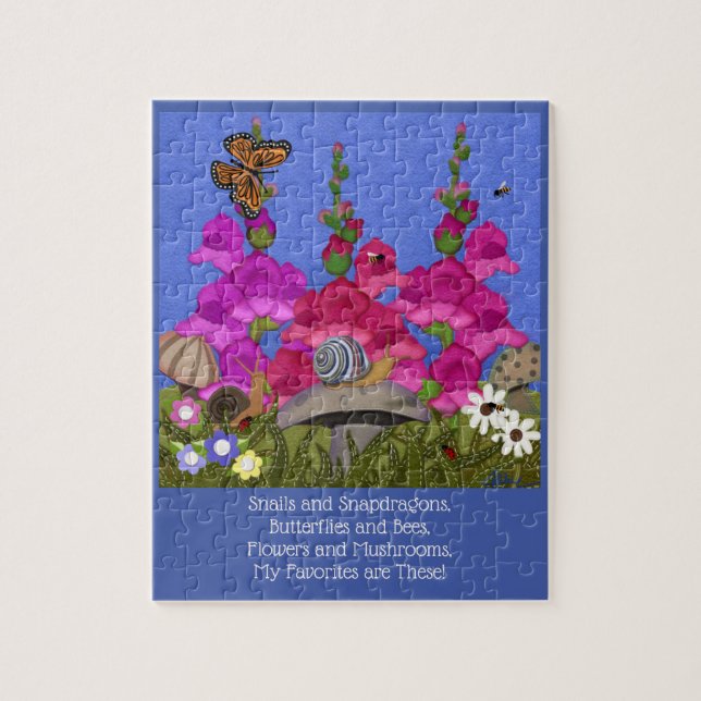 Snails and Snapdragons Jigsaw Puzzle (Vertical)