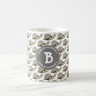 Snails are my Friends Monogram Coffee Mug