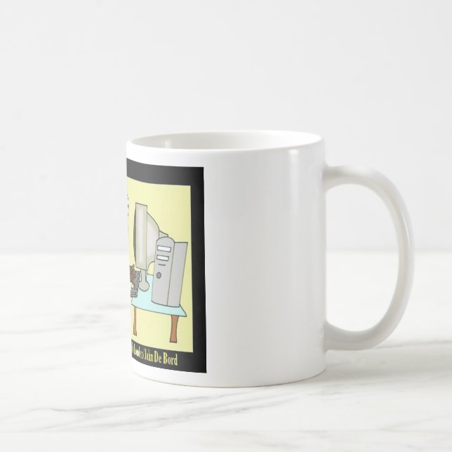 Snails Getting Email Funny Cartoon Gifts & Tees Coffee Mug (Right)