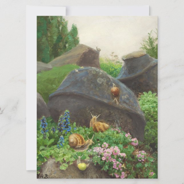 Snails in a Garden Card (Front)