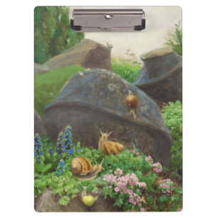 Snails in a Rock Garden (by H.A. Brendekilde) Clipboard