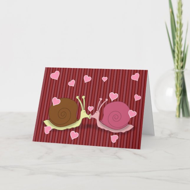 Snails In Love Greeting Card (Front)