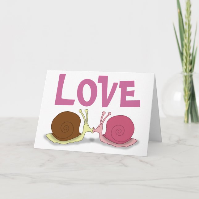 Snails In Love Greeting Card (Front)