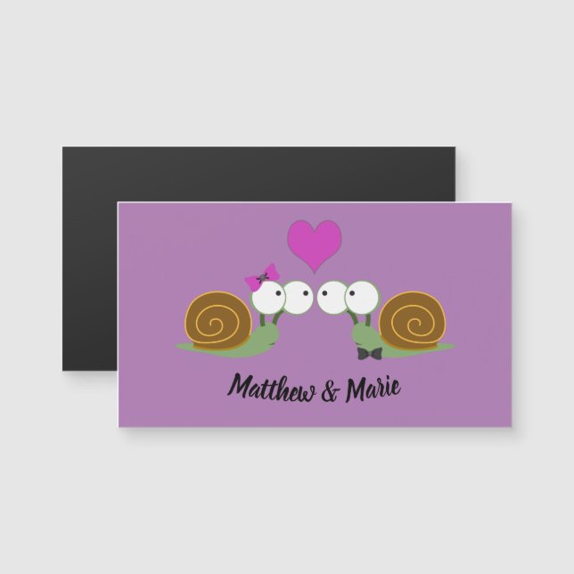 Snails In Love magnetic card (Front/Back)