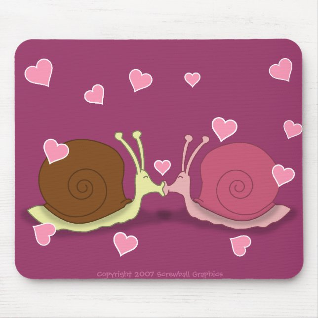 Snails In Love Mousepad (Front)