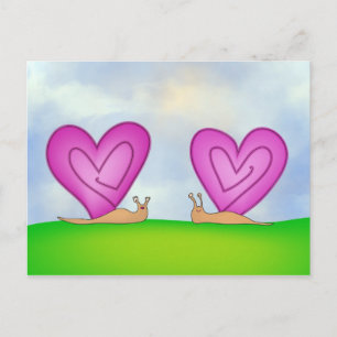 Snails in Love Postcard