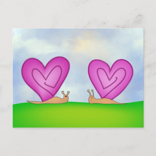 Snails in Love Postcard (Front)