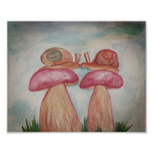 Snails kiss Kodak Professional Photo Paper (Satin) Print