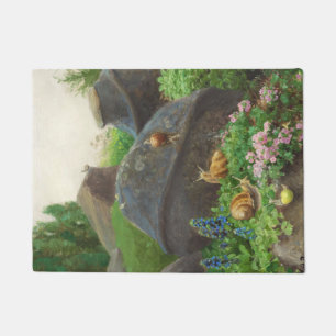 Snails on a Rock Garden (by H.A. Brendekilde) Doormat