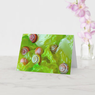 Snails on lettuce card