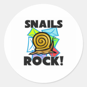 Snails Rock Classic Round Sticker