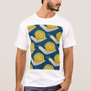 Snails silhouettes: yellow, pink pattern. T-Shirt