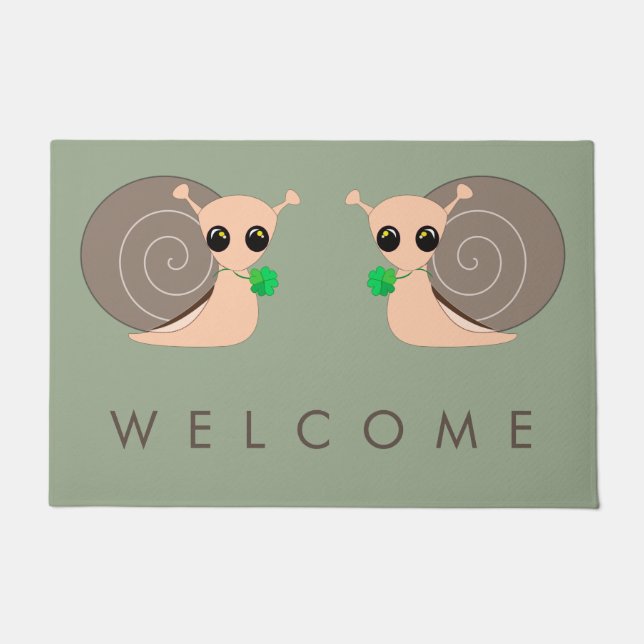 Snails with Clover Doormat (Front)