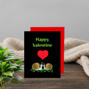 Snails with heart holiday card
