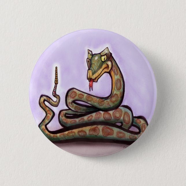 Snake 6 Cm Round Badge (Front)