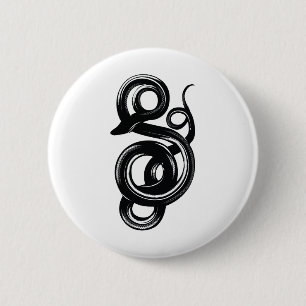 Snake 6 Cm Round Badge