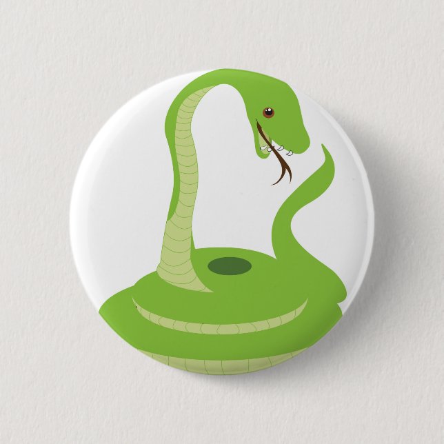 Snake 6 Cm Round Badge (Front)