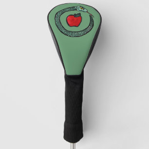 Snake and Apple Golf Head Cover