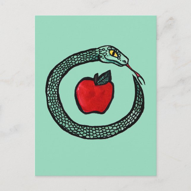 Snake and Apple                                    Postcard (Front)