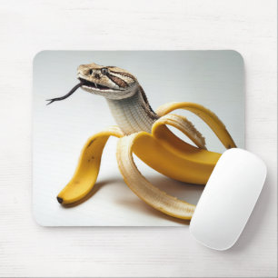 Snake and Banana Fusion Mouse Pad
