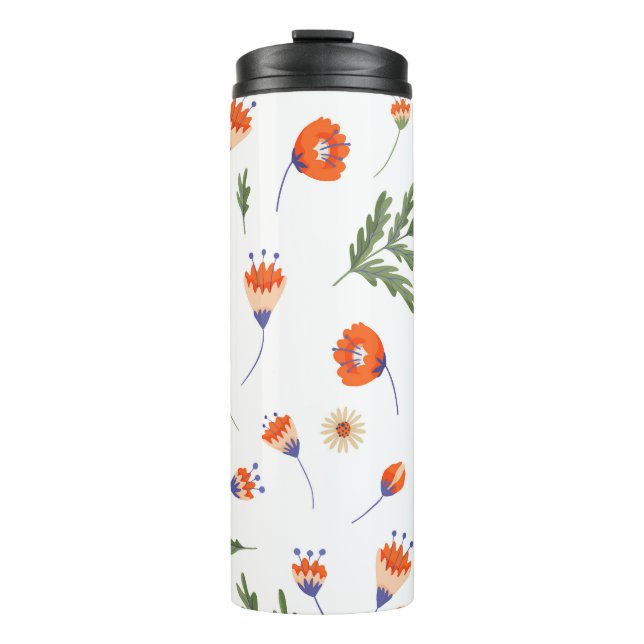 Snake and floral fairy print thermal tumbler (Front)