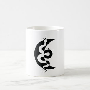 Snake and Moon Coffee Mug