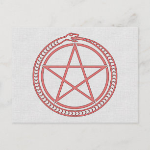 Snake and Pentagram Postcard