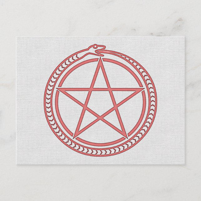 Snake and Pentagram Postcard (Front)
