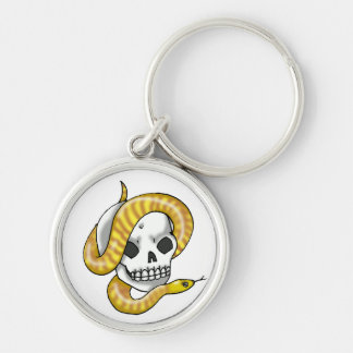 snake and skull (woma python) keychain