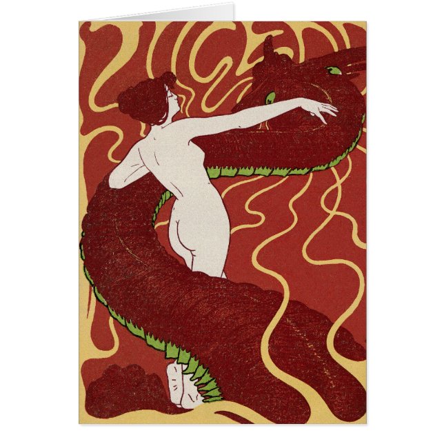 Snake and Woman - Art Nouveau (Front)