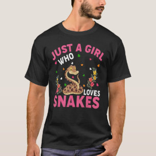 Snake Animal Just A Girl Who Loves Snakes T-Shirt