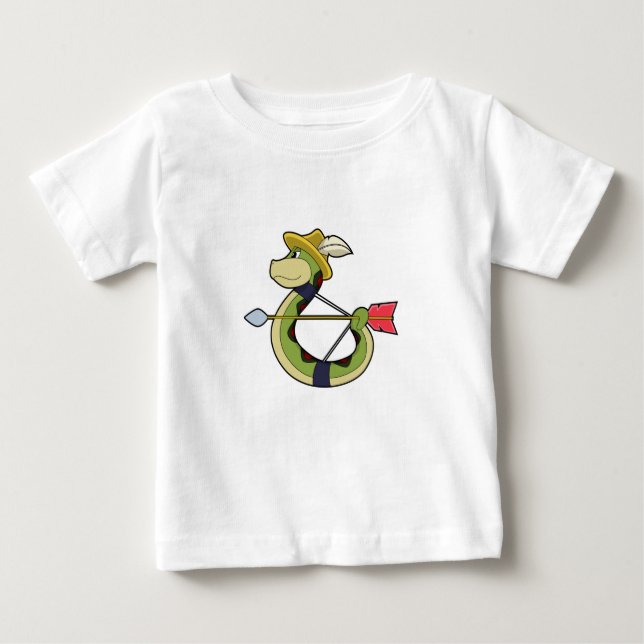 Snake as Archer with Bow & Arrow Baby T-Shirt (Front)