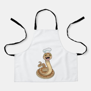 Snake as Cook with Chef hat Apron